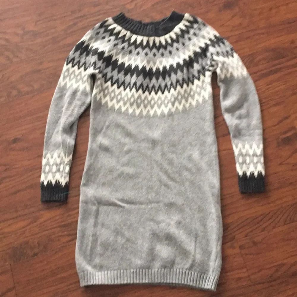 Willi Smith fair isle wool blend sweater dress. Small